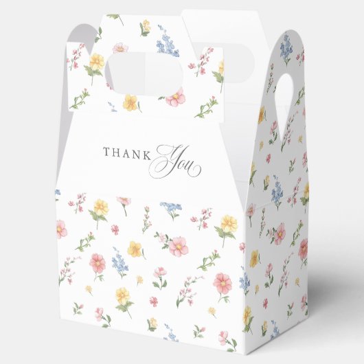Zachte Pastel  Spring Garden Floral Wedding Bedankdoosjes (Geopend)