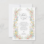 Zachte Pastel  Spring Garden Floral Wedding Bedankkaart (Voorkant)