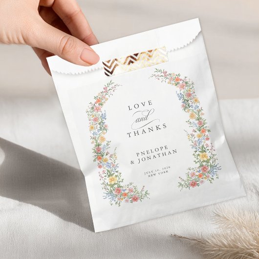 Zachte Pastel Spring Garden Floral Wedding Bedankzakje