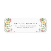 Zachte Pastel Spring Garden Floral Wedding Etiket (Voorkant)