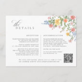 Zachte Pastel  Spring Garden Floral Wedding Informatiekaartje (Voorkant)