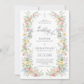 Zachte Pastel  Spring Garden Floral Wedding Kaart (Voorkant)