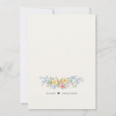 Zachte Pastel Spring Garden Floral Wedding Kaart (Achterkant)