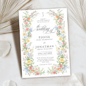 Zachte Pastel  Spring Garden Floral Wedding Kaart