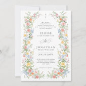 Zachte Pastel  Spring Garden Floral Wedding Kaart (Voorkant)