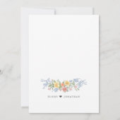 Zachte Pastel  Spring Garden Floral Wedding Kaart (Achterkant)
