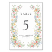 Zachte Pastel  Spring Garden Floral Wedding Kaart (Achterkant)