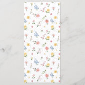 Zachte Pastel  Spring Garden Floral Wedding Menu (Achterkant)