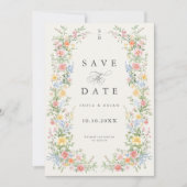 Zachte Pastel Spring Garden Floral Wedding Save The Date (Voorkant)