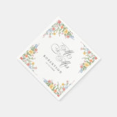 Zachte Pastel  Spring Garden Floral Wedding Servet (Hoek)