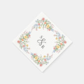 Zachte Pastel  Spring Garden Floral Wedding Servet (Hoek)