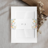 Zachte Pastel  Spring Garden Floral Wedding Uitnodigingen Wikkel