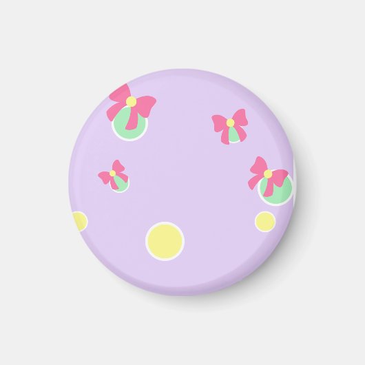 zachte pastel stippen en strikken magneet (Voorkant)