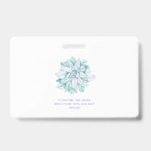 Zachte pastel Succulant Yogie Silhouette Name Badg Badge (Achterkant)