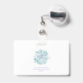 Zachte pastel Succulant Yogie Silhouette Name Badg Badge (Achterkant met intrekbare clip)