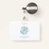 Zachte pastel Succulant Yogie Silhouette Name Badg Badge (Achterkant met intrekbare)