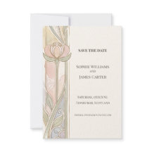 Zachte Pastel Tulp Bewaar de Datum Kaart