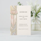 Zachte Pastel Tulp Bewaar de Datum Kaart (Staand voorkant)