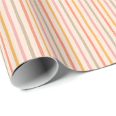 Zachte Pastel Verticale Strepen Elegante Cadeau Cadeaupapier (Rol Hoek)