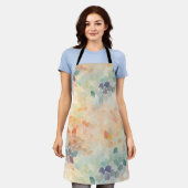 Zachte Pastel Waterverf Abstract Schort (Gedragen)