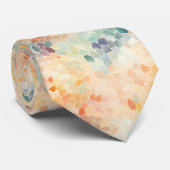 Zachte Pastel Waterverf Abstract Stropdas (Opgerold)