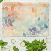 Zachte Pastel Waterverf Abstract Theedoek (Gevouwen)