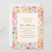 Zachte Pastel Waterverf Bloem Bruids Shower Kaart (Voorkant)