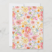 Zachte Pastel Waterverf Bloem Bruids Shower Kaart (Achterkant)
