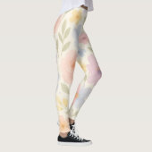 Zachte Pastel Waterverf Bloemen Leggings (Rechts)