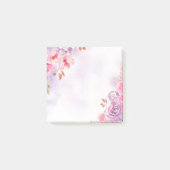 Zachte pastel waterverf floraal post-it® notes (Voorkant)