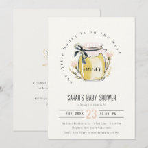 Zachte Pastel Waterverf Honingpot Baby Shower