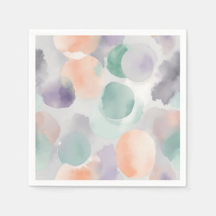 Zachte Pastel Waterverf Wasjes Servet