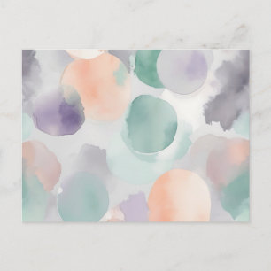 Zachte pastel Waterverf wast Briefkaart