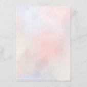 Zachte Pastel Wildbloemen Bruiloft Menu (Achterkant)