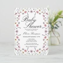 Zachte Pastel Wilde Bloem Boho Baby Shower