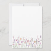 Zachte Pastel Wilde Bloem Vlinder Doop Kaart (Achterkant)
