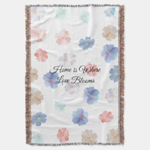Zachte Pastel Wilde Bloemen Patroon Deken