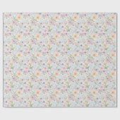 Zachte Pastel Wilde Bloementuin Aquarel Cadeaupapier (Vlak)