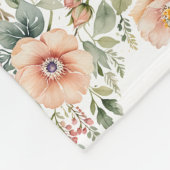 Zachte pastel Windflower Sprays Fleece Deken (Hoek)