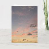 Zachte Pastel Zonsondergang Wolken Kaart (Achterkant)