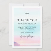 Zachte pastel zonsopgang begrafenissympathie bedankkaart (Voorkant)