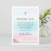 Zachte pastel zonsopgang begrafenissympathie bedankkaart (Staand voorkant)