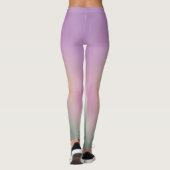 Zachte Pastel Zonsopgang Gradiënt Yoga Leggings (Achterkant)