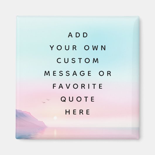 Zachte pastel zonsopgang met vogels aangepaste ber magneet (Voorkant)