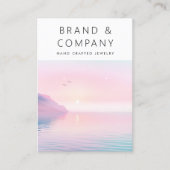 Zachte pastel zonsopgang met vogels oorbel kaart visitekaartje (Voorkant)