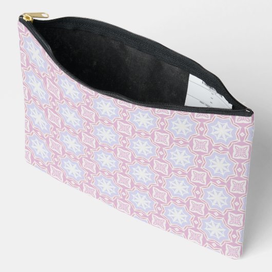 Zachte pastelaccessoirezak – Roze & Lavendel Etui (Open)