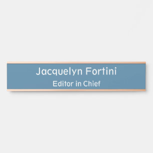 Zachte pastelblauwe vlakte Elegante Moderne Minima Deurbordje