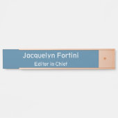 Zachte pastelblauwe vlakte Elegante Moderne Minima Deurbordje (Voorkant)