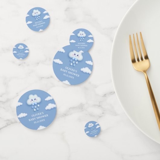 Zachte pastelblauwe wolk 9 jongen baby shower Conf Confetti (Groep)