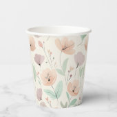 Zachte pastelbloem papieren beker (Achterkant)